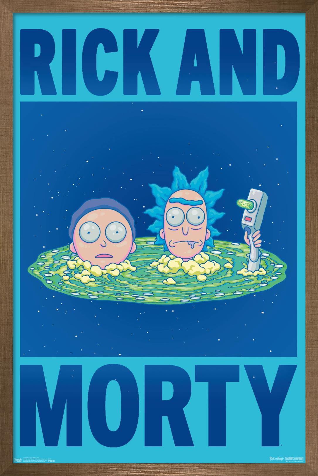 Rick And Morty - Title Wall Poster, 14.725" x 22.375", Framed