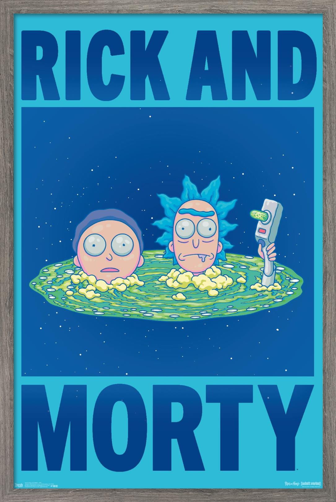 Rick And Morty - Title Wall Poster, 22.375" x 34", Framed