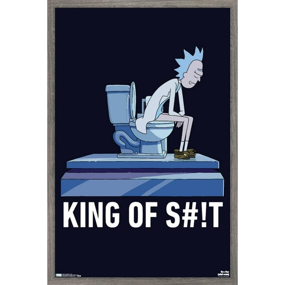 Rick And Morty - Toilet Wall Poster, 14.725" x 22.375", Framed