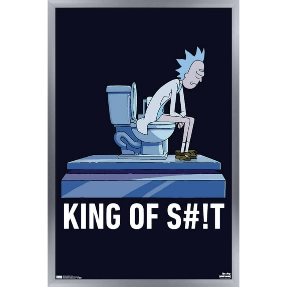 Rick And Morty - Toilet Wall Poster, 22.375" x 34", Framed