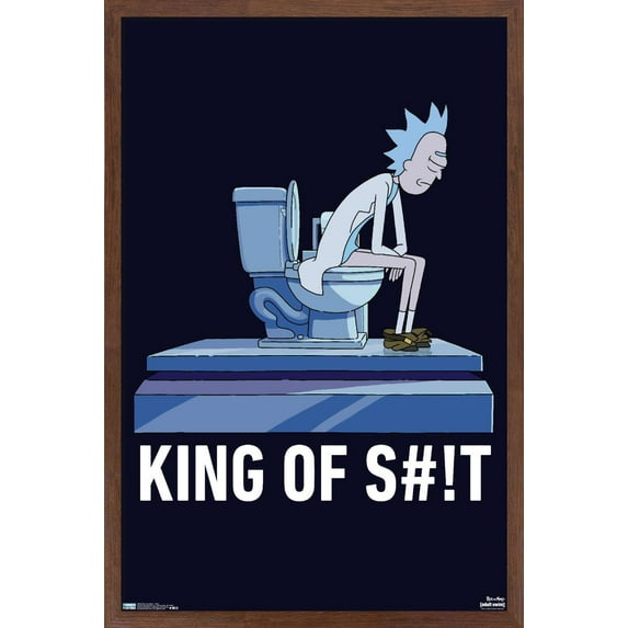 Rick And Morty - Toilet Wall Poster, 22.375" x 34", Framed