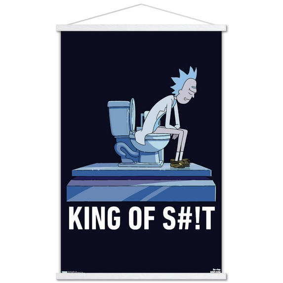 Rick And Morty - Toilet Wall Poster with Magnetic Frame, 22.375" x 34"