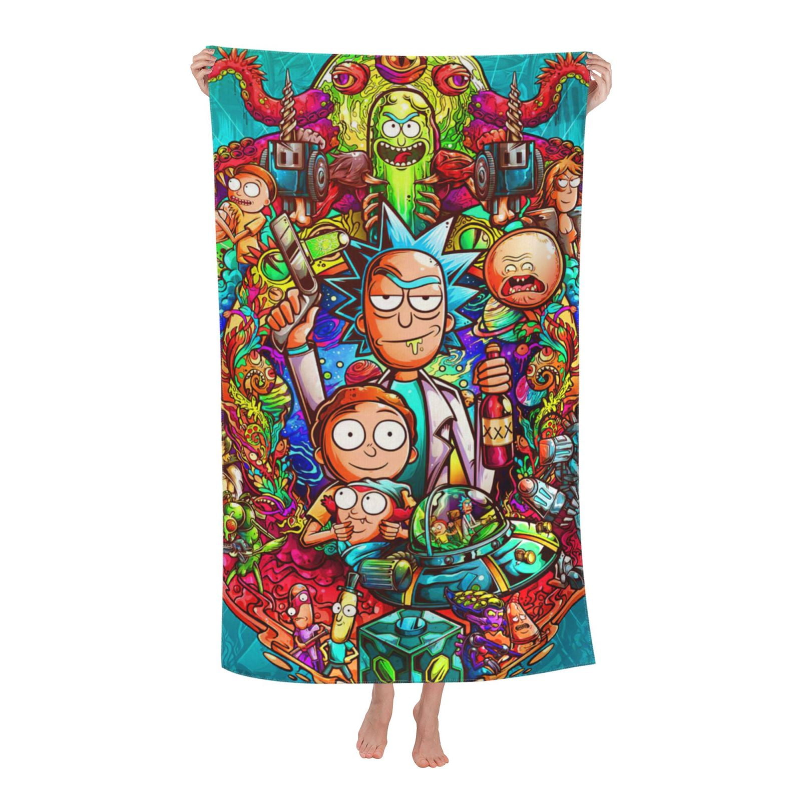 Rick And Morty Towel, Microfiber Oversized Lightweight Beach Towel ...