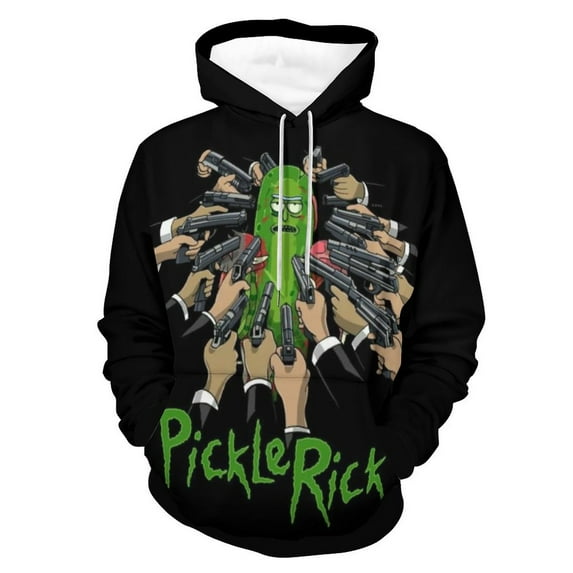Rick And Morty Unisex Adult Hoodie Casual Hooded Sweatshirt Pullover Novelty 3D Printed Sweater Jacket 2XL