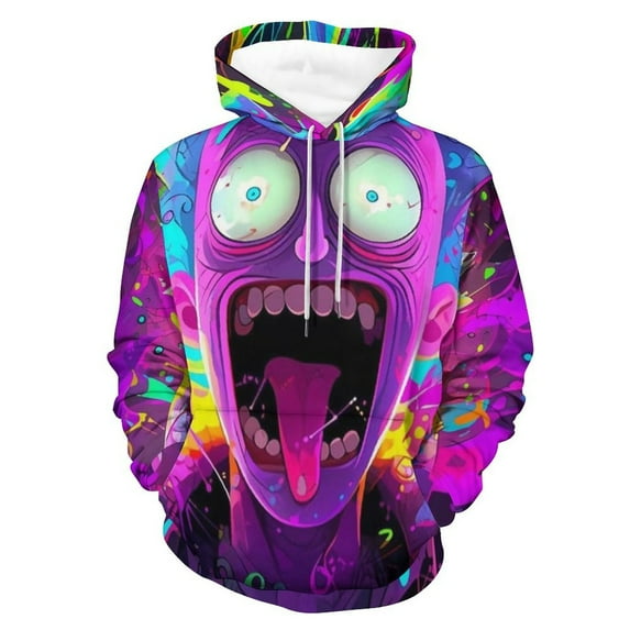 Rick And Morty Unisex Adult Hoodie Casual Hooded Sweatshirt Pullover Novelty 3D Printed Sweater Jacket S