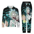 thumbnail image 1 of Rick And Morty Unisex Adult Sweatsuits Hoodie & Sweatpants Long Sleeve Hooded Sweatshirt Matching Joggers Tracksuit Sets 4XL, 1 of 9