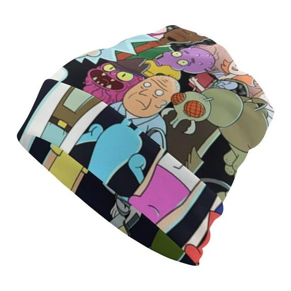 Rick And Morty Unisex Beanie Hats Cuffed Skull Cap Fall Winter Warm Hat Pullover Cap Leisure Cap for Women Men