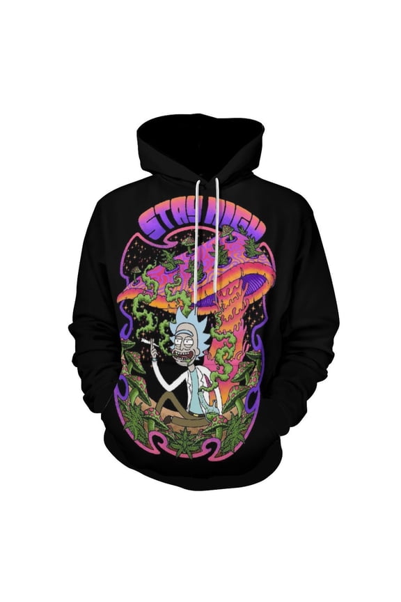 Rick And Morty Unisex Sweatshirts Loose Pullover Sweater Hooded Hoodie 3D Printing Jacket Winter Fall Clothes L