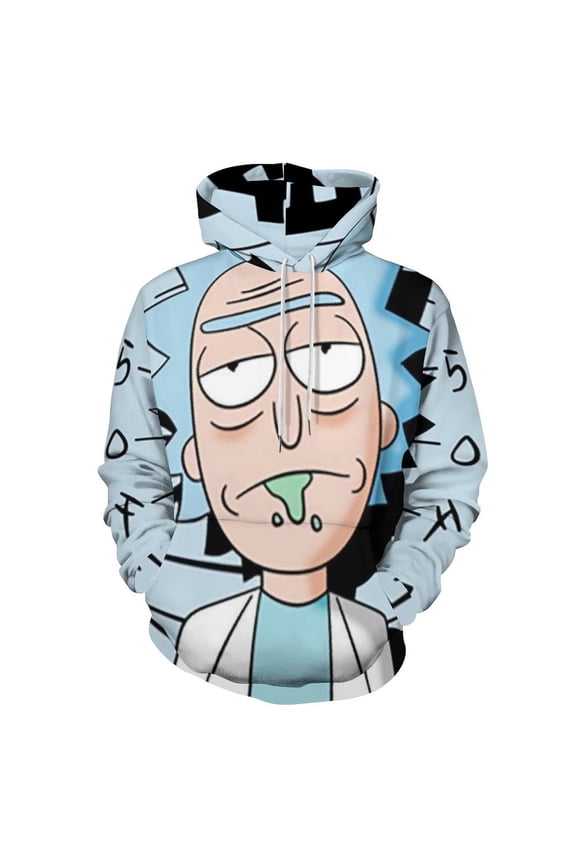 Rick And Morty Unisex Sweatshirts Loose Pullover Sweater Hooded Hoodie 3D Printing Jacket Winter Fall Clothes S