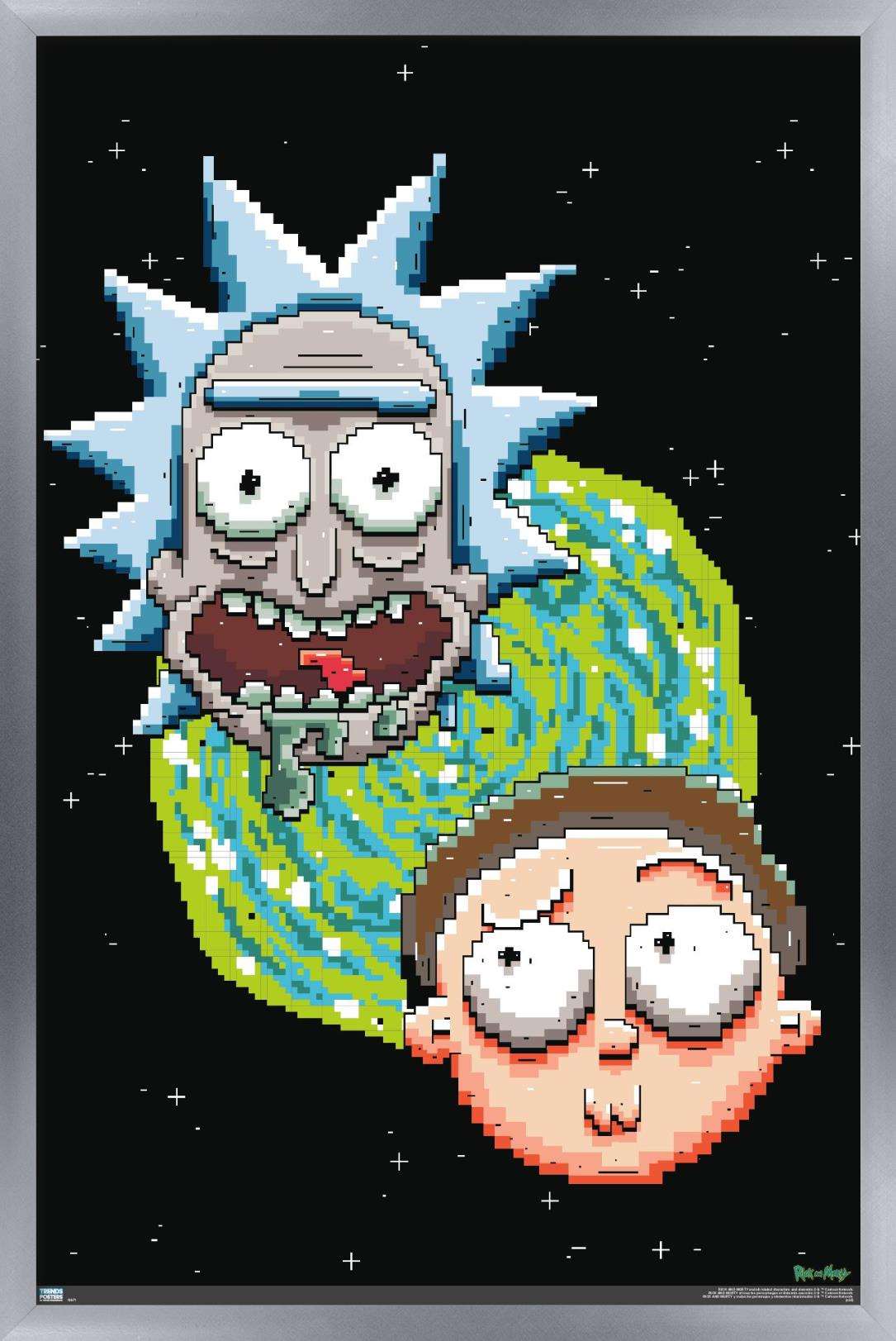 Rick And Morty - Video Game Wall Poster, 14.725" x 22.375", Framed