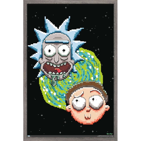 Rick And Morty - Video Game Wall Poster, 22.375" x 34", Framed