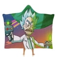 thumbnail image 1 of Rick And Morty Wearable Blanket Cloak Arctic Velvet Hooded Blanket Soft Fuzzy Hoodie Blanket Cape for Adults Kids 60"x80", 1 of 8