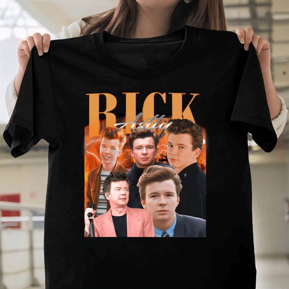 Rick Astley Vintage Music Unisex Tee 80s Never Gonna Give You Up Rickroll Meme T61230 Unisex Casual T-Shirt S-5XL