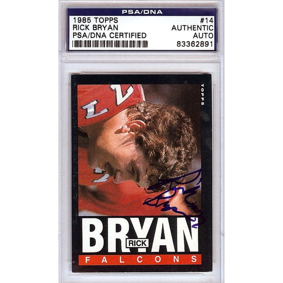 Rick Bryan Autographed 1985 Topps Rookie Card #14 Atlanta Falcons PSA/DNA #83362891
