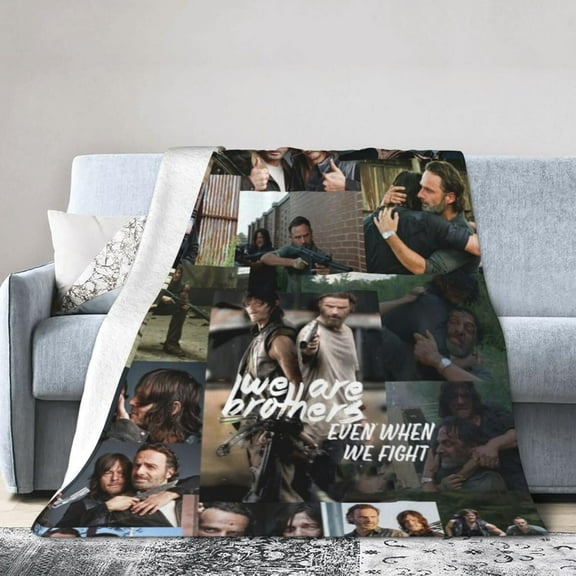 Rick Grimes Fleece Blanket Throw Blanket for Couch - Cozy Luxury Bed Blanket Microfiber and Throws for Sofa