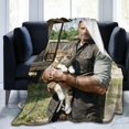 thumbnail image 1 of Rick Grimes Fleece Blanket Throw Blanket for Couch - Cozy Luxury Bed Blanket Microfiber and Throws for Sofa, 1 of 6