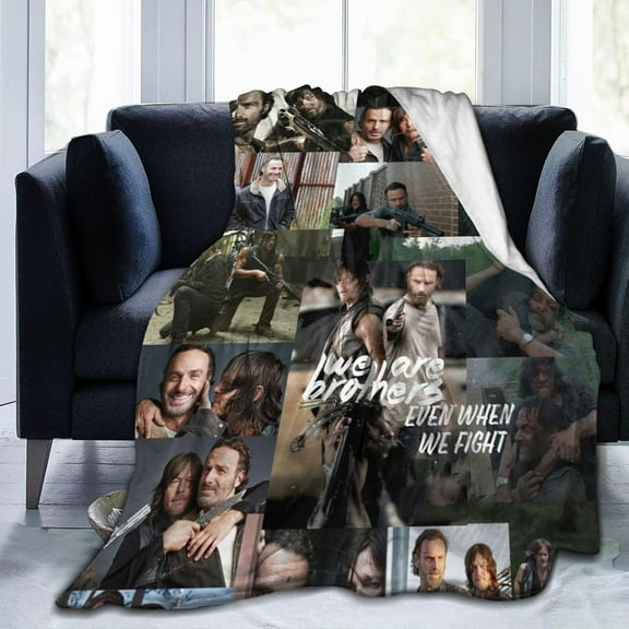 Rick Grimes Fleece Blanket Throw Blanket for Couch - Cozy Luxury Bed Blanket Microfiber and Throws for Sofa