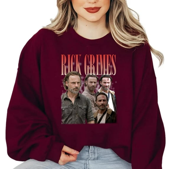 Rick Grimes Walking Dead Vintage TV Show Andrew Lincoln Sheriff Horror Fan Sweatshirt, for men & women, up to size 5XL