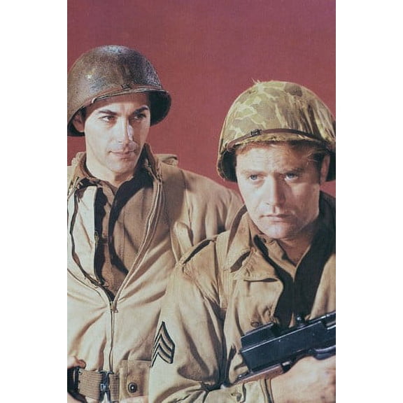 Rick Jason Vic Morrow Rare Combat! Color 24X36 Poster