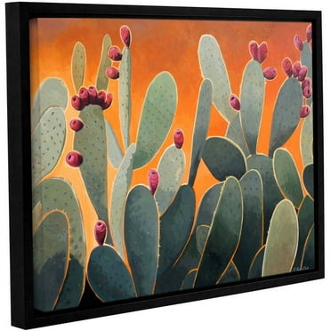Rick Kersten "Cactus Orange" Floater-Framed Gallery-Wrapped Canvas