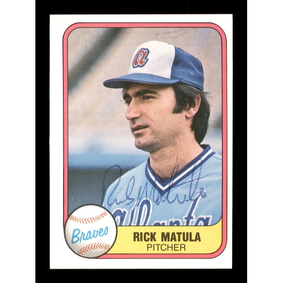 Rick Matula Autographed 1981 Fleer Card #263 Atlanta Braves SKU #166540