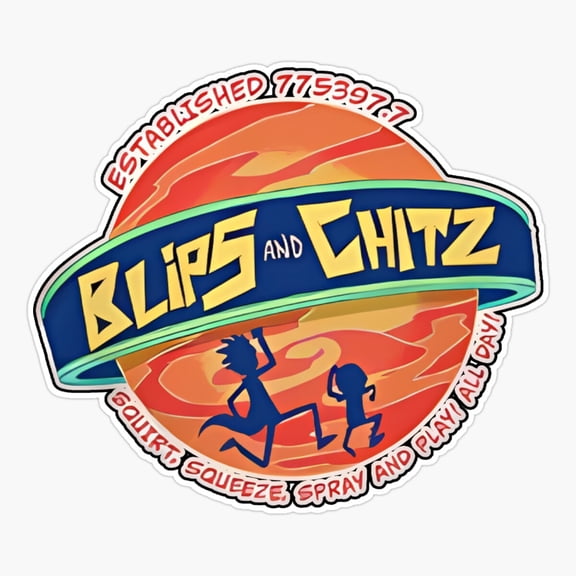 Rick Morty Blips Chitz Cartoon Art Vinyl Decal Sticker