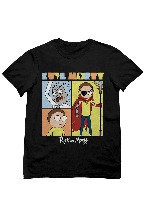 Rick & Morty Evil Morty Adult Unisex Short Sleeve T-Shirt (Black, S-XXL)
