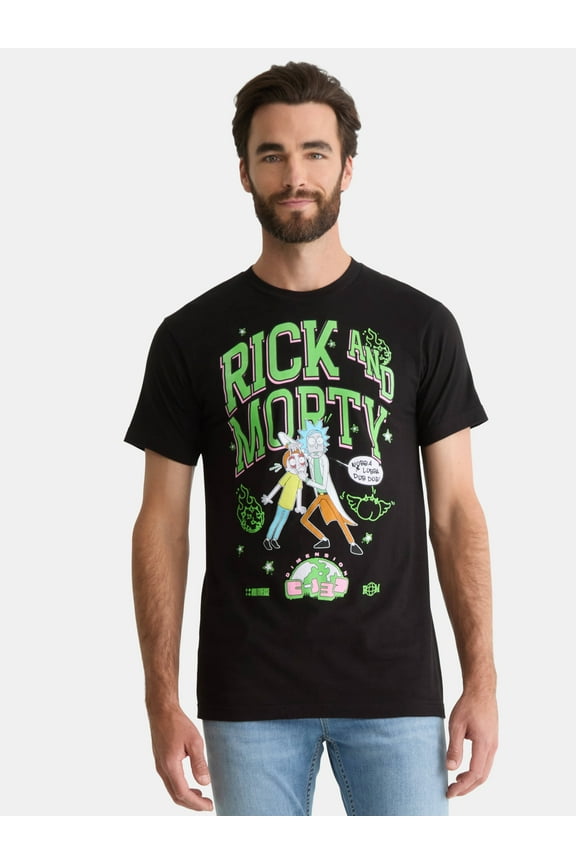 Men's and Big Men's Graphic Cotton Tee with Short Sleeves, Sizes S-3XL