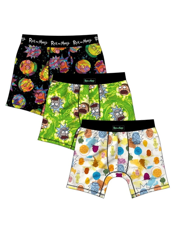 Rick & Morty Men's Boxer Briefs (Pack of 3)