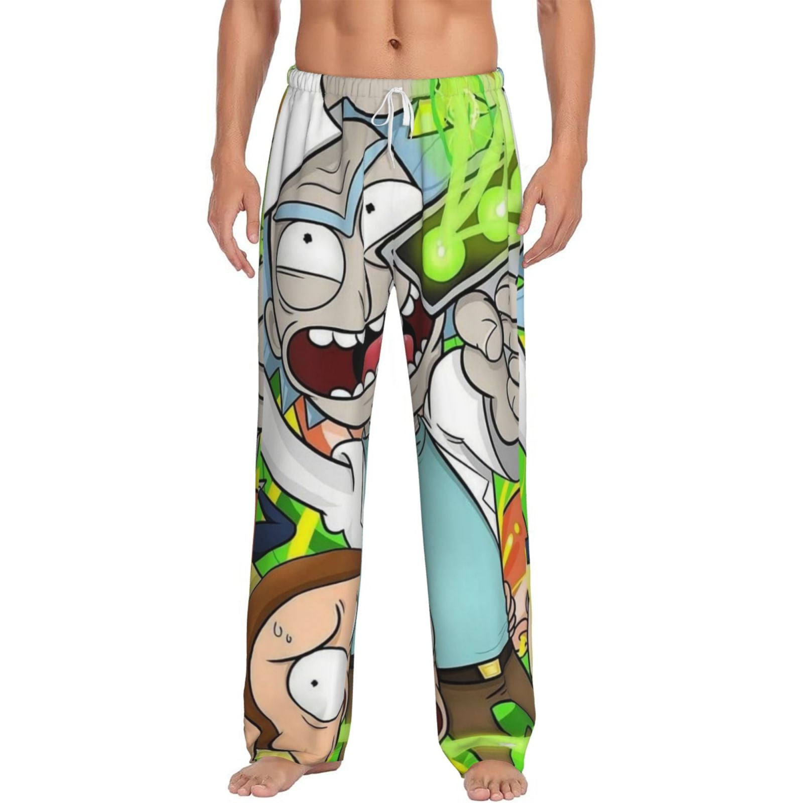 Rick & Morty Men's pajama pants with drawstring waistband pockets ...