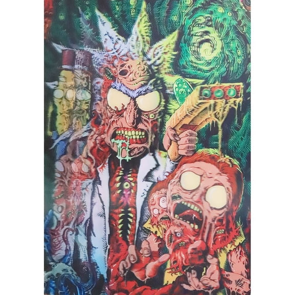 Rick & Morty Monsters - 3D & Flicker Lenticular Poster - 12x16 - NEW