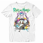 Rick & Morty Panic Mode Adult T-Shirt XX-Large, White