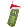 thumbnail image 1 of Rick & Morty Pickle Rick Stocking w/ Santa Hat, 1 of 2