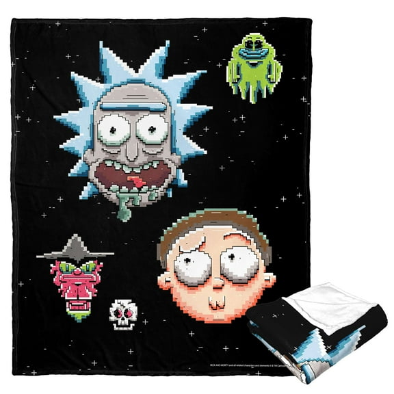 Rick & Morty Pixelverse Kids Silk Touch Throw Blanket