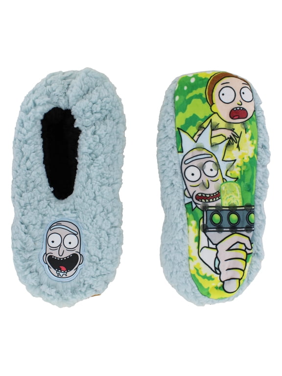 Rick & Morty Rick Mens Printed Sole Mushie Slipper Socks