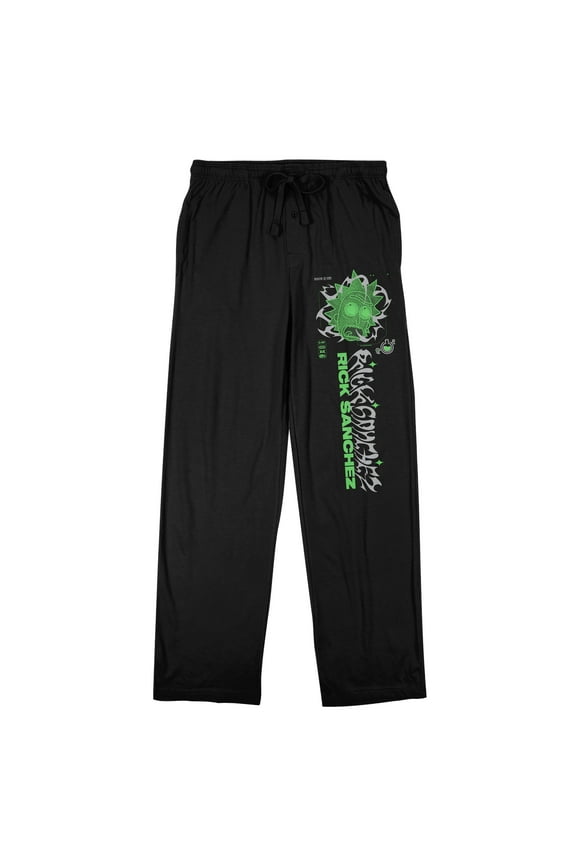 Rick & Morty Rick Sanchez Men's Black Sleep Pants-Medium