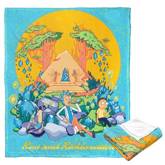 Rick & Morty Ricktanical Kids Silk Touch Throw Blanket