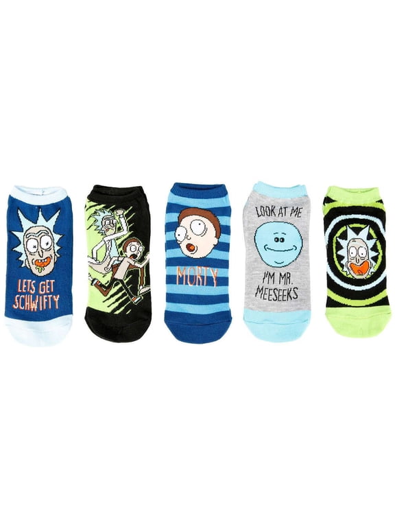 Rick & Morty Schwifty No Show Socks 5-Pack