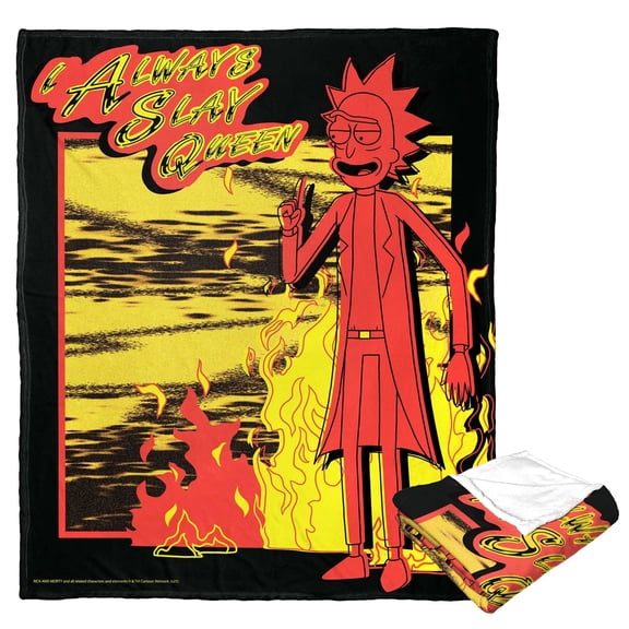 Rick & Morty Slay Queen Kids Silk Touch Throw Blanket