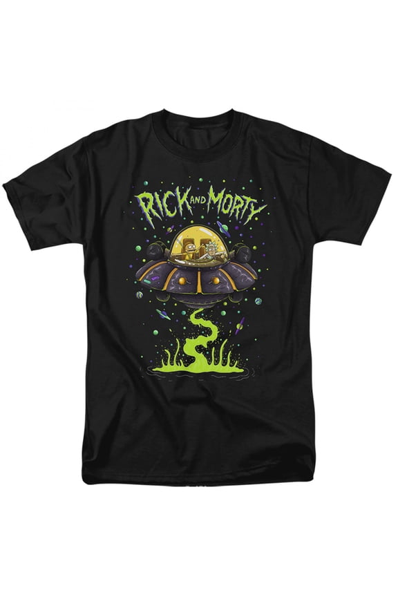 Rick & Morty Space Cruiser Rides T-Shirt - Black - 2XL