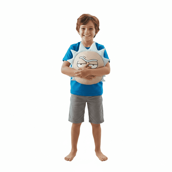 Rick & Morty Warner Bros Rick Sanchez Kids Round Plush Cloud Pillow, Entertainment for Kids