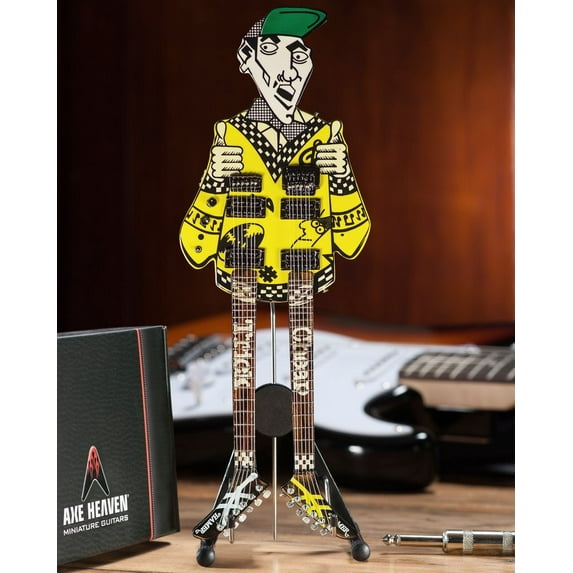Rick Nielsen Uncle Dick Doubleneck 10 Inch Miniature Guitar Replica