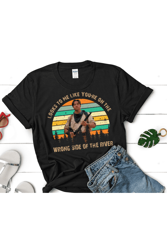 Rick O'Connell Looks To Me Like You're On The Wrong Side Of The River Vintage T Shirt, Richard O'Connell T Shirt, The Mummy Fan Gift Shirt