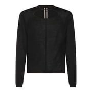 Rick Owens Contemporary Black Sweater With Unique Cut-Out Detail Mens