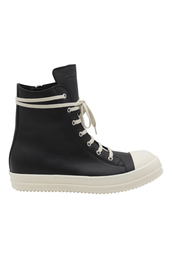 High-Top Sneakers With Contrasting Rubber Detailing Black (Men's)