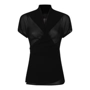 Rick Owens Translucent Silk Top With High Collar Women's