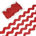 thumbnail image 1 of Rick Rack Trim, 5 Yard 30mm / 1.2 Inch Wave Bending Fringe Trimming Ribbon [Red], 1 of 6