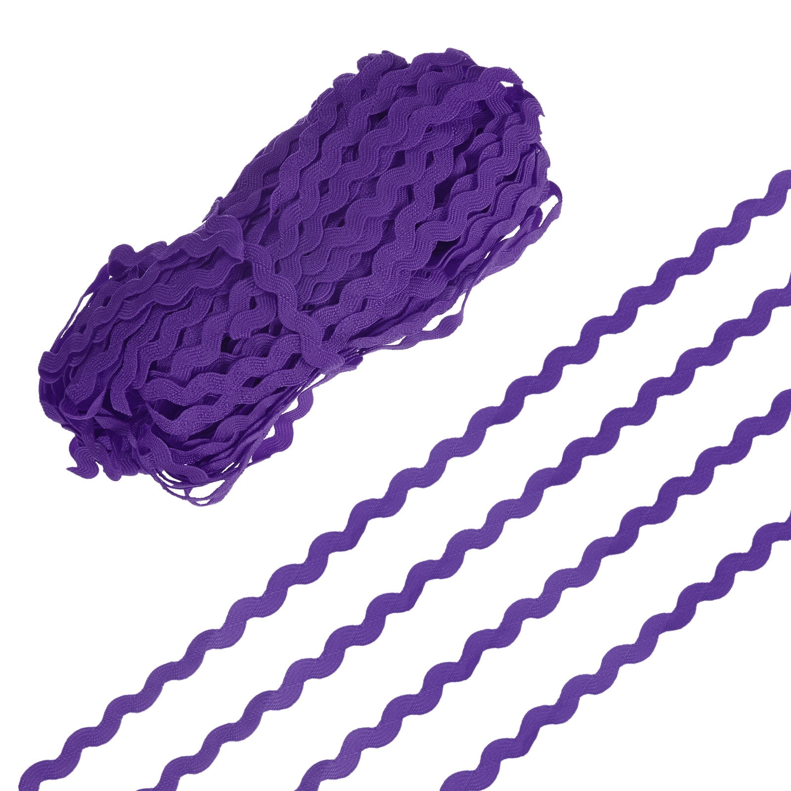 Purple Ric Rac Trim Rick Rack Trim, 28 Yard 5mm / 0.2 Inch Wave Bending Fringe Trimming ...