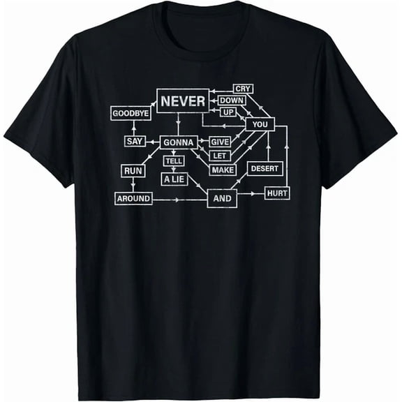 Rick Roll Flowchart Internet 80S Music Nerd Gift Unisex T-Shirt