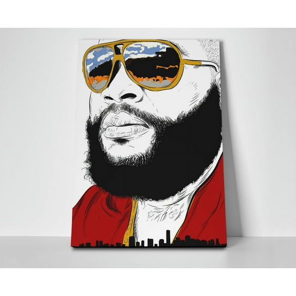 Rick Ross Rap Poster or Wrapped Canvas
